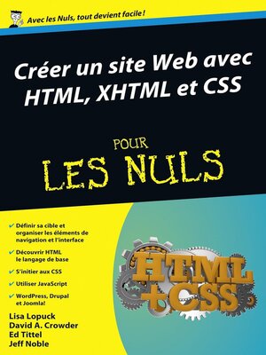 cover image of Créer un site Web avec HTML, XHTML et CSS Mégapoche Pour les Nuls